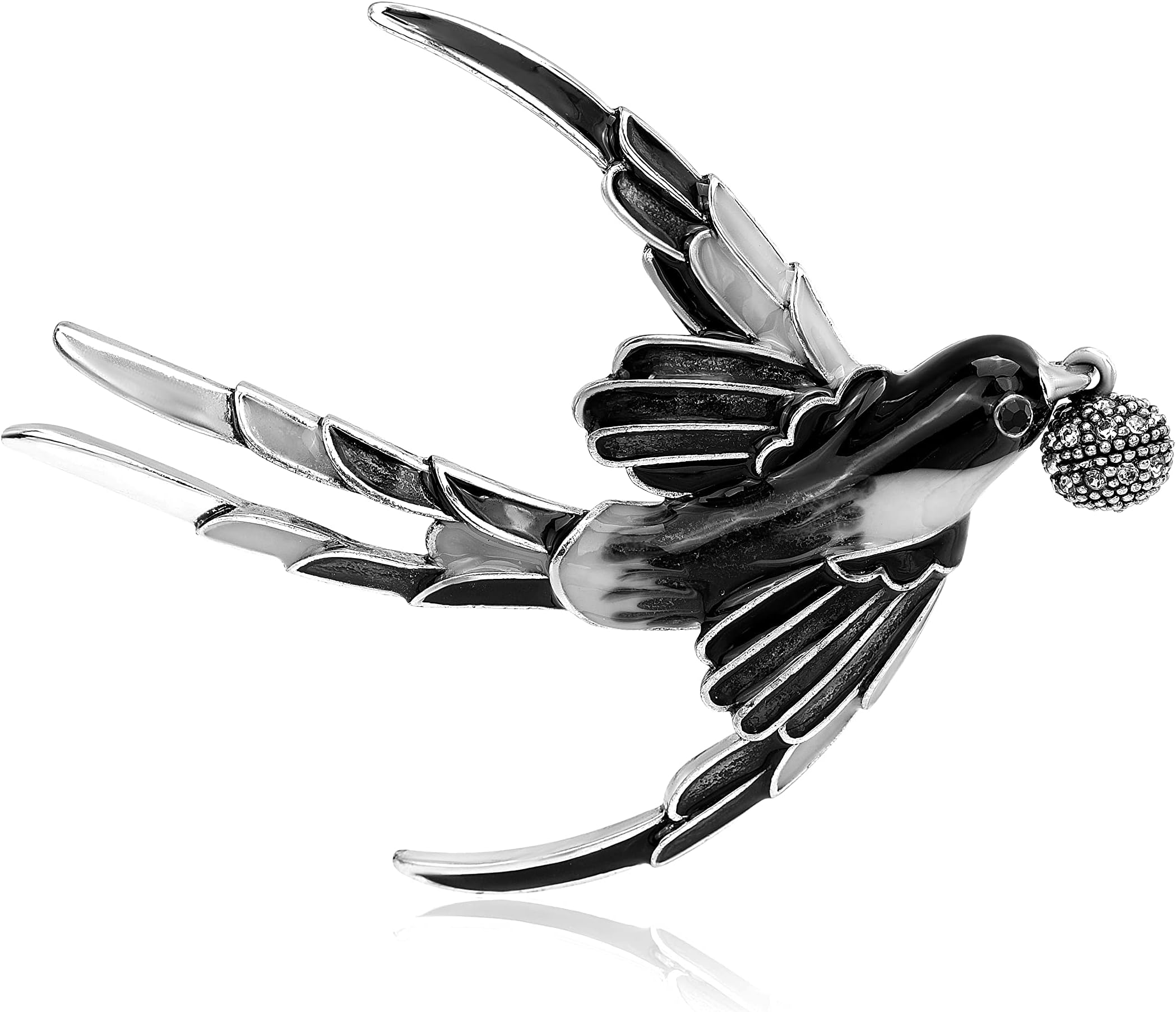 YYBONNIELovely Enamel Rhinestone Flying Swallow Bird Brooch Pins Breastpin Wedding Brooches Lapel Pin Badge Jewelry Gifts