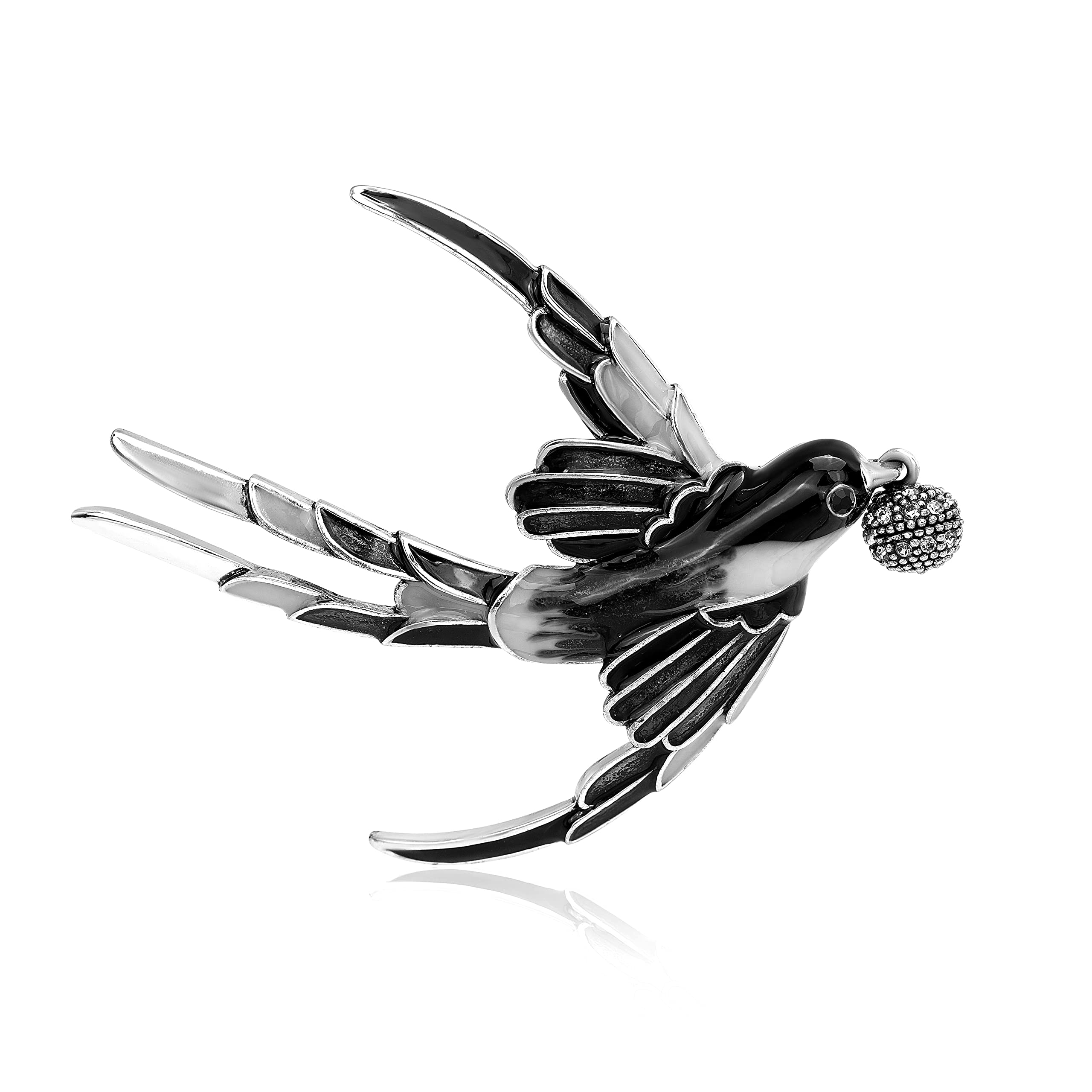 YYBONNIELovely Enamel Rhinestone Flying Swallow Bird Brooch Pins Breastpin Wedding Brooches Lapel Pin Badge Jewelry Gifts