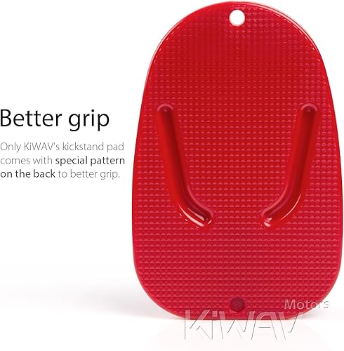 Miniatura 9 de KiWAV Accesorio de soporte para placa de soporte para motocicleta color negro suelo suave hierba pavimento caliente estacionamiento al aire libre