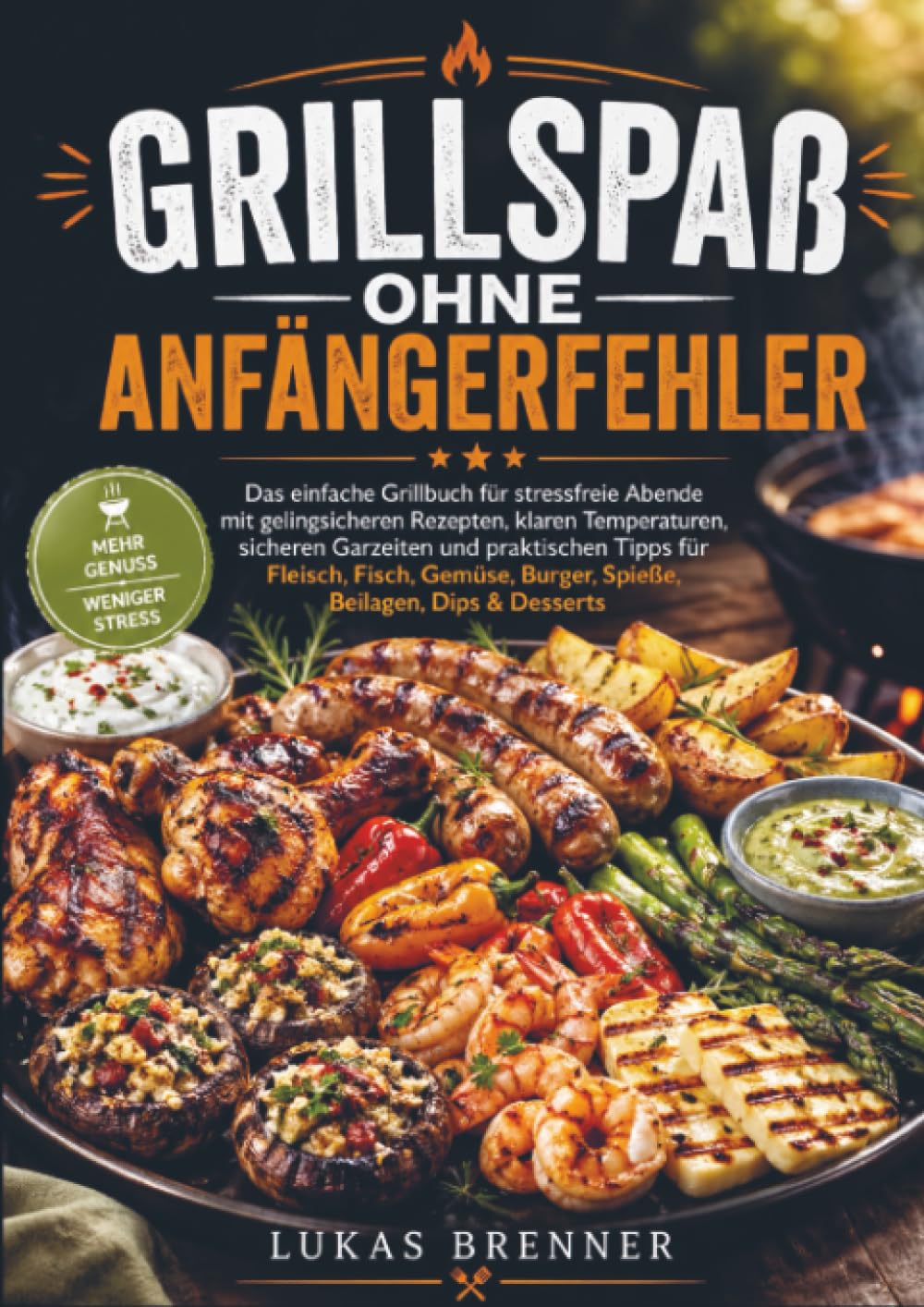Grillspaß ohne Anfängerfehler: Das einfache Grillbuch für stressfreie Abende mit gelingsicheren Rezepten, klaren Temperaturen, sicheren Garzeiten und praktischen Tipps für Fleisch