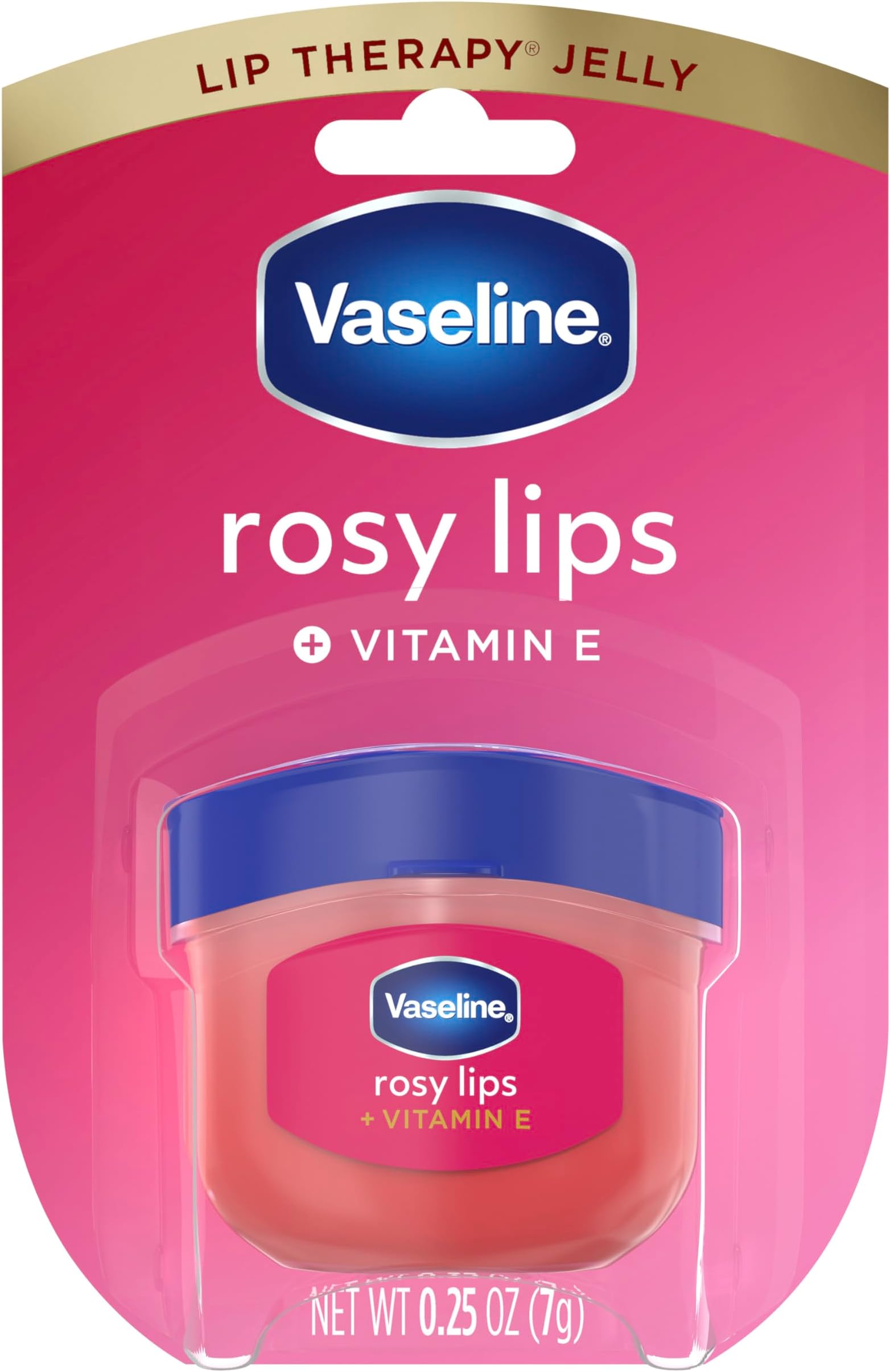 Lip Therapy Rosy Lips Mini For Dry, Chapped Lips Moisturizing Tinted Lip Balm 0.25 oz