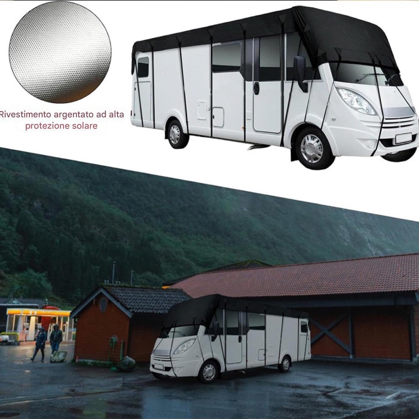 Copertura Tetto Camper Copertura Ombreggiante Impermeabile In Tessuto