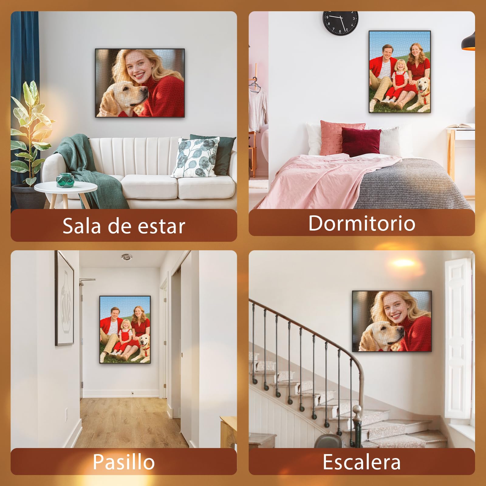 Bemaystar Puzzle Personalizado con Foto - 35 a 1000 Piezas de Madera con 4 Estilos Artísticos | Regalos Personalizados Únicos