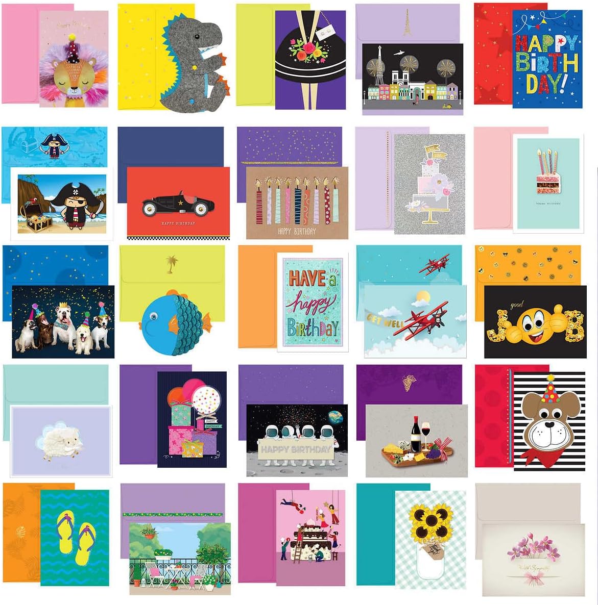 Hand-Crafted All Occasion Greeting Cards, 25 Count
