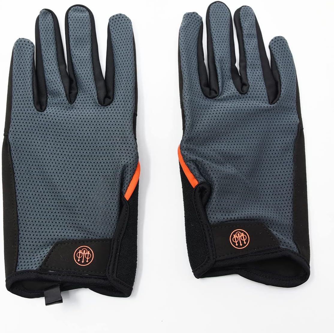 Beretta Unisex Lightweight Full Finger Black Grey Shooting Mesh Gloves