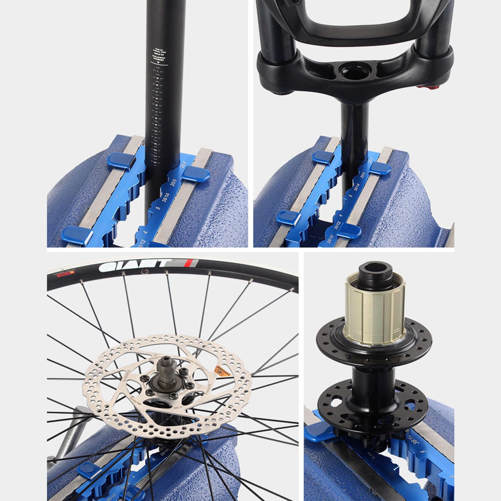 Étau De Réparation Vélo Pour Banc - Mâchoire Ajustable Avec Aimants - Serrage 4 à 36 Mm - Alliage Alu Solide - 2