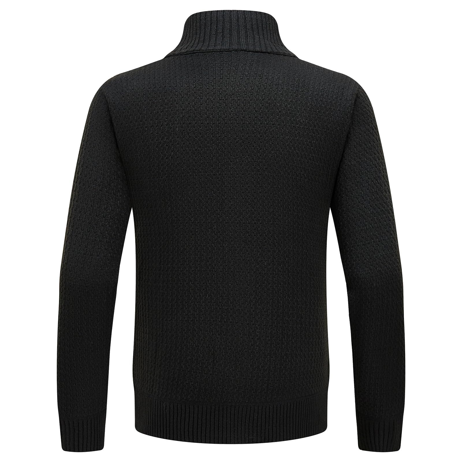 KUDORO Cardigan Gilet Homme Pull Homme Cardigan en Tricot Chandail Homme Zippé Chaud Slim Fit Épais avec Col Montant Tricot Décontractée Polaire Men Sweater Mode Vest