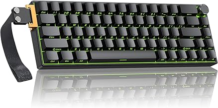 Aluminum Gaming Keyboard, Wired Mechanical Magnetic 65% Compact Chassis, Hall Effect, RGB, Hot Swappable Keys, Volume Wheel, US Layout