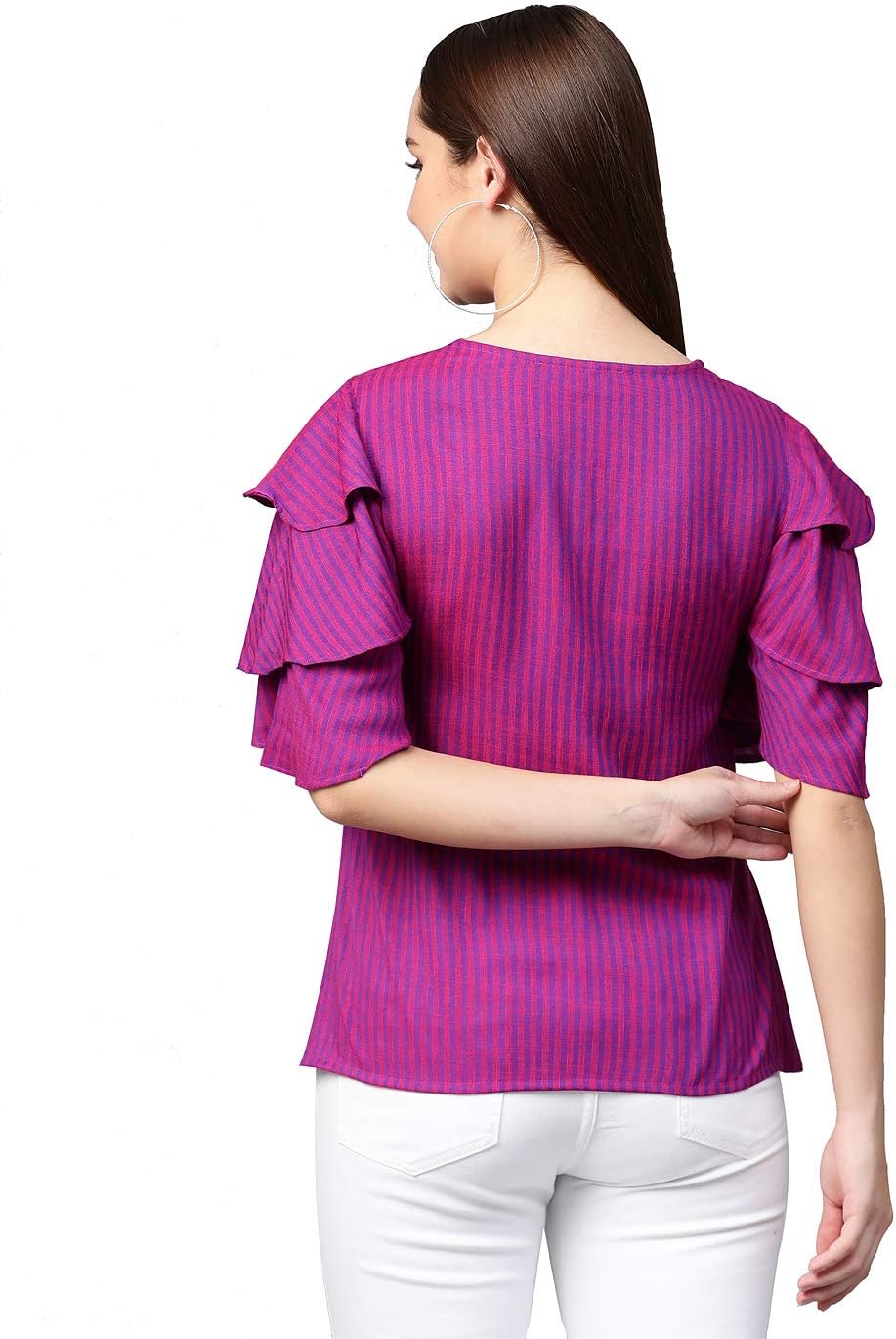 Yash Gallery Women Summer Tunic Tops Regular Indian Viscose Casual Girls Top for Summer - Image 4