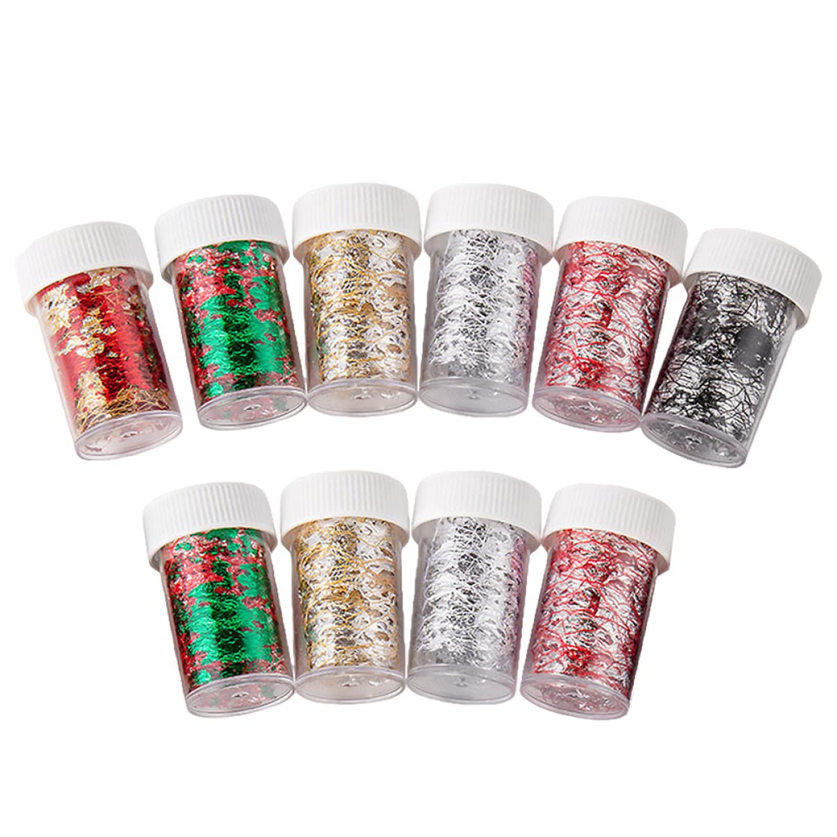 SHERCHPRY 3 Set Adesivi Per Unghie Decorazioni Mesh Per Nail Art Con Design Vari Colori Per Manicure Te Per Donne E Ragazze 10 Pezzi * 3