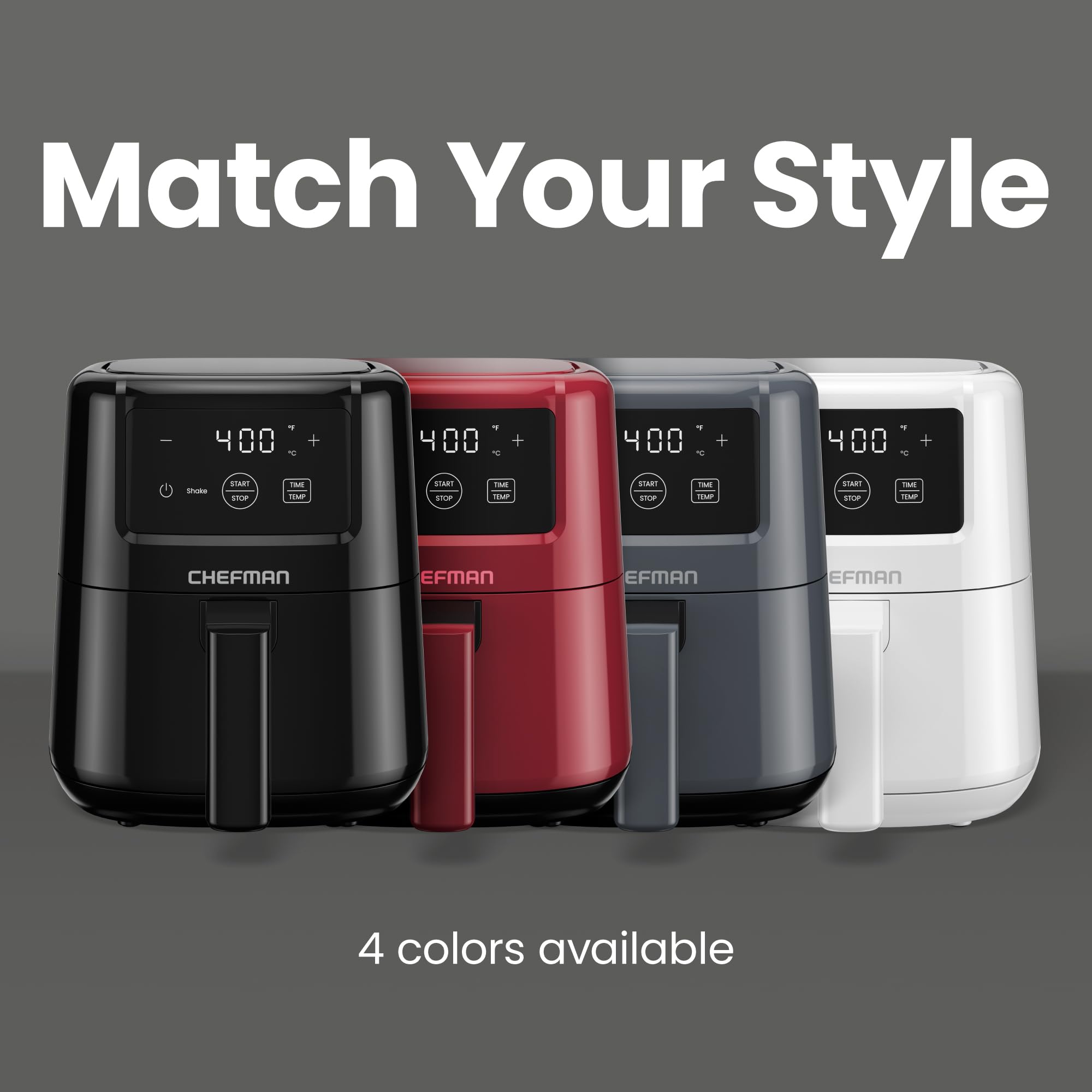 CHEFMAN 2 Qt Mini Air Fryer – Digital Space-Saving Compact Air Fryer with Nonstick and Dishwasher Safe Basket, Quick & Easy Meals in Minutes, Features Digital Timer and Shake Reminder – Black