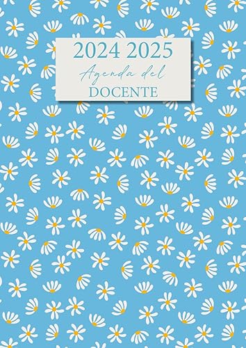 Agenda del Docente: Registro del Professore | Formato A4 | Agenda Settimanale per Insegnante | Anno Scolastico | Copertina Fiori Margherita