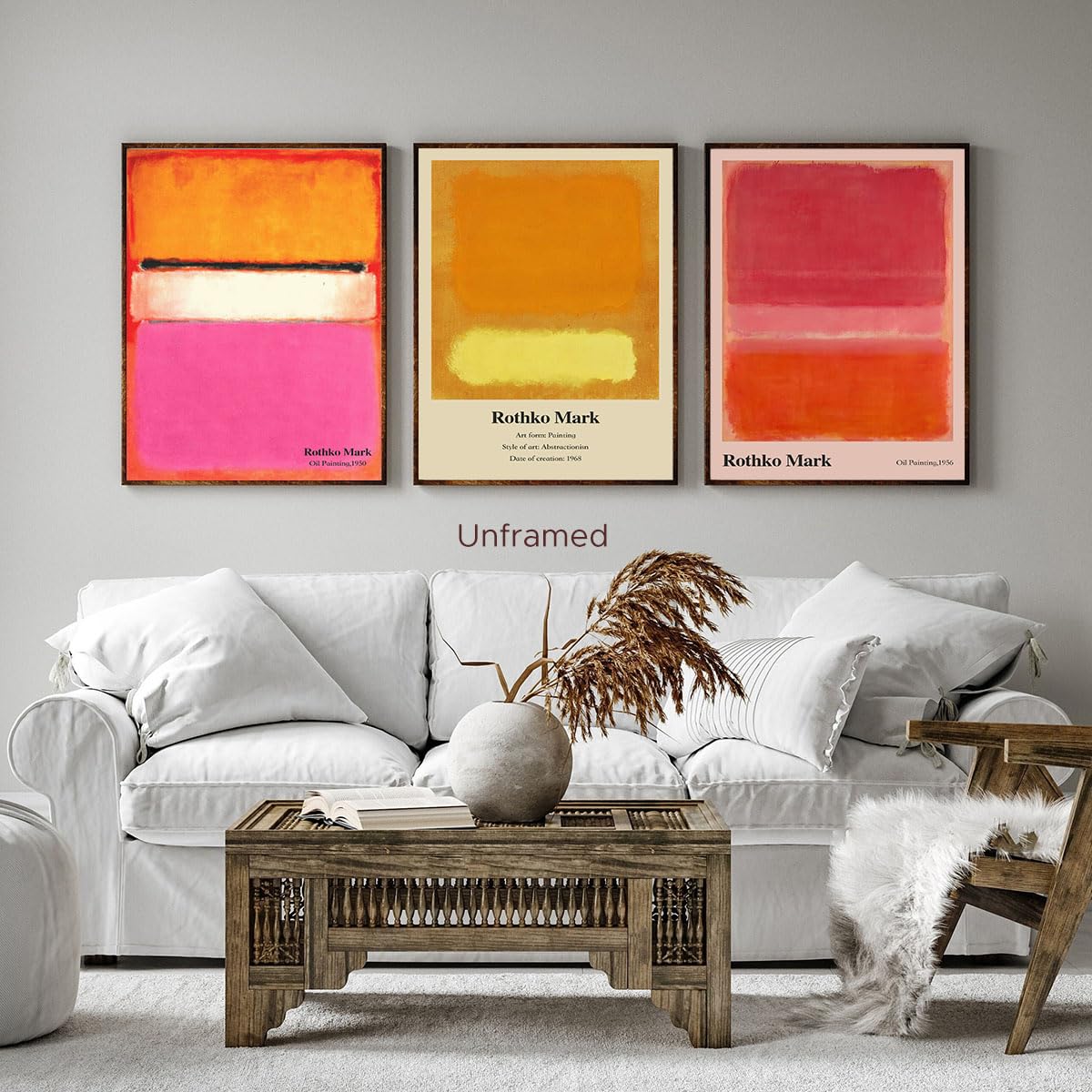 Amazon.co.jp: Mark Rothko ポスター 明るいオレンジ イエロー レッド