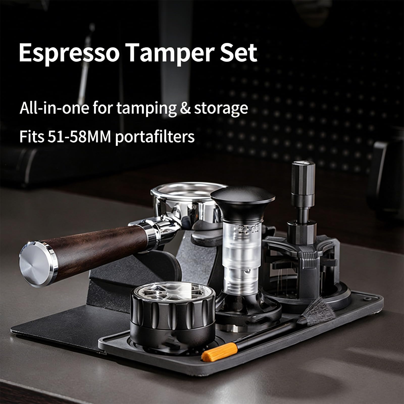 Soporte para cafetera, estructura de silicona con base antideslizante, fácil de usar, adecuado para el hogar y la oficina para un uso seguro y eficiente, triturador de café ergonómico
