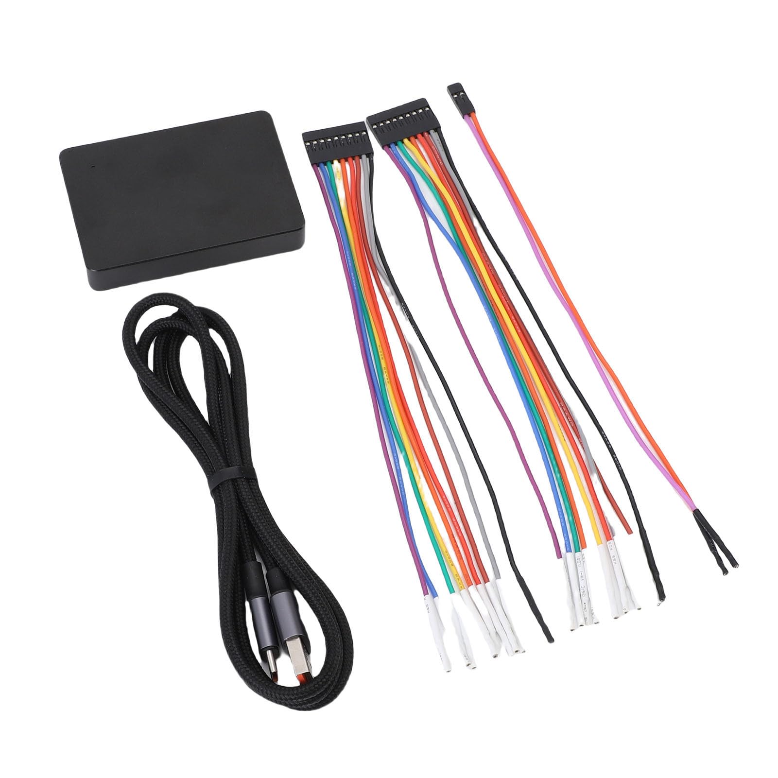 Aramox Analizador Lógico, Dispositivo Analizador Lógico USB ABS 16 Canales 250 MHz con Puerto Tipo C 256 Mbits SDRAM Modos de Búfer Múltiple para Depuración Integrada y Análisis de Protocolos