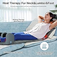Vista 4 de Alfombrilla de masaje de cuerpo completo con calor, almohadilla de masaje eléctrica para cuello, espalda, pies y alivio del dolor de cuerpo