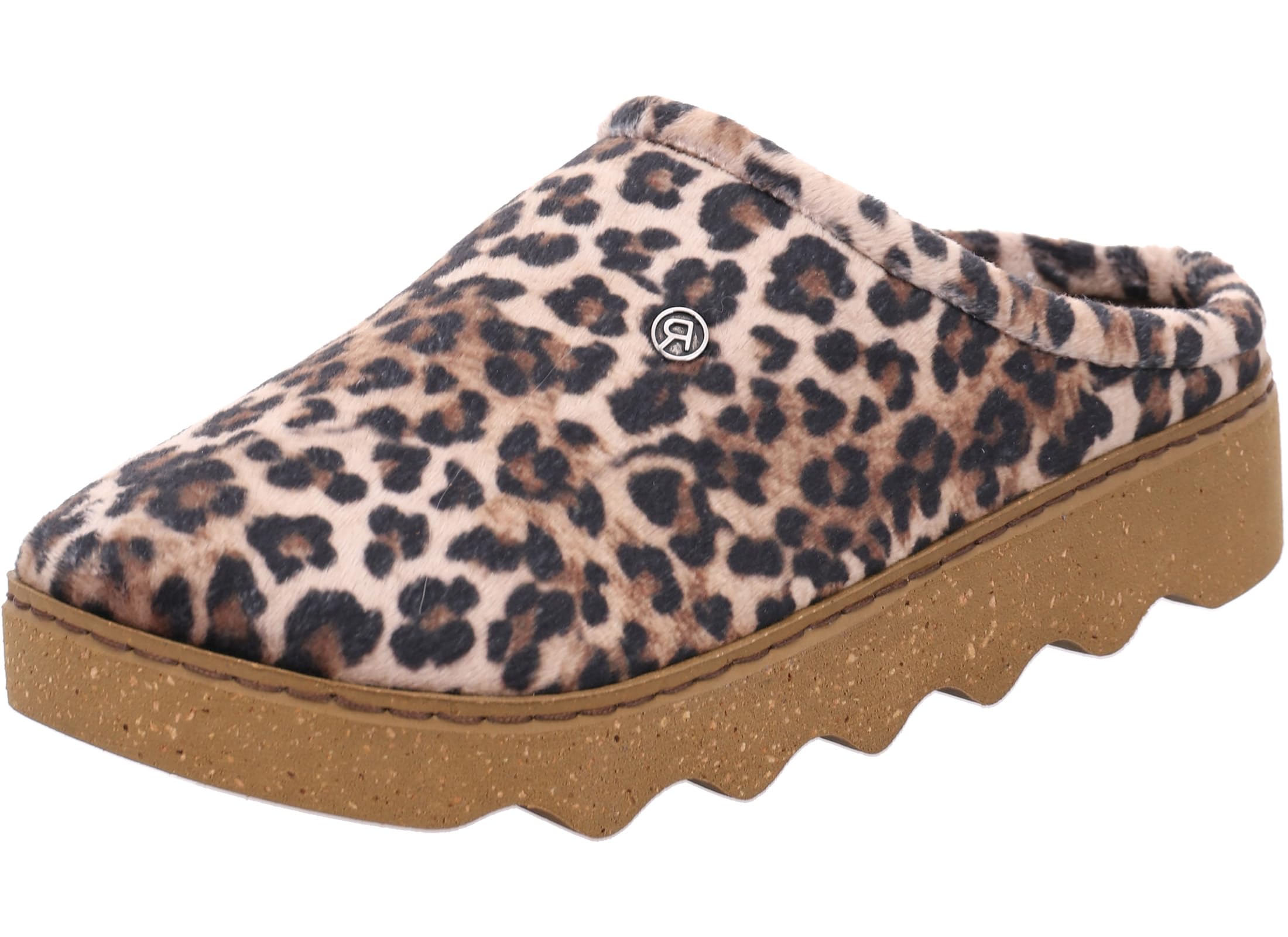 Rohde Damen Pantoffel Plateau Hausschuh mit Leopardenmuster Foggia-D 6102