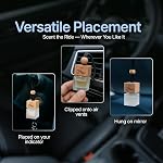 Solvere Diffuser with Vent Clip | Strong Automotive Freshener Long Lasting | Powerful Car Fresheners for Men with Odor Eliminating Technology | Luxury Air Freshener by Perfa