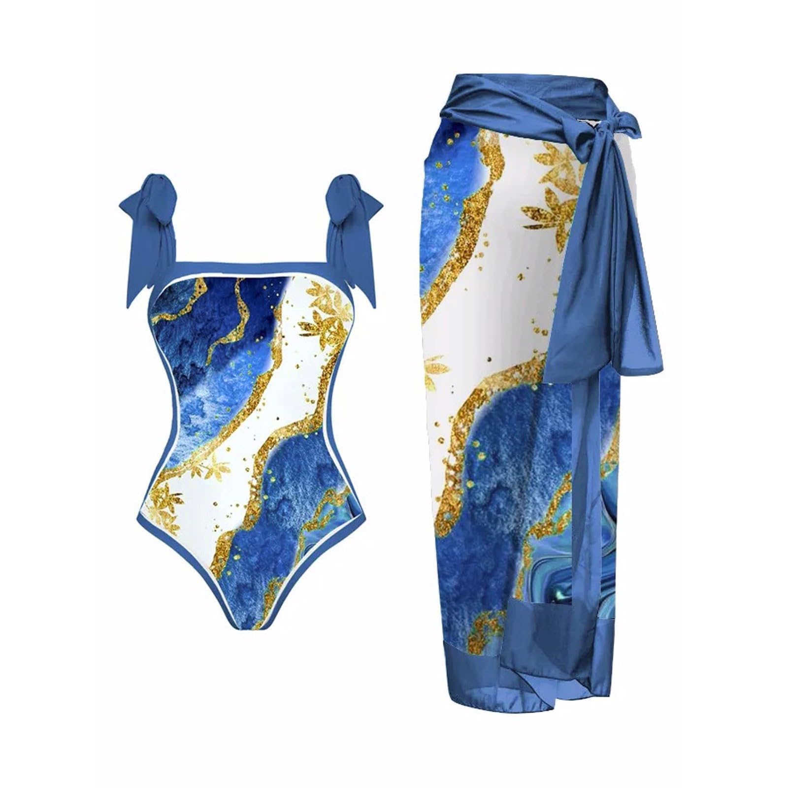 Bañador Mujer Una Pieza, Bañadores Mujer, Estampado Floral Abstracto De Bloque De Color Para Mujer + Traje De Baño De 1 Pieza Para Cubrir Up Traje De Baño De Dos Piezas Con Estampado Monokini Bikini