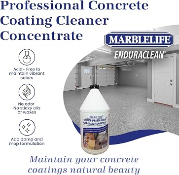 Marblelife EnduraCLEAN Garage and Indoor Concrete Floor Cleaner, Effective Basement & Garage Floor Cleaner, Effective Concrete Cleaner, Ready-To-Use Cement Cleaner & Degreaser, 128 oz Concentrate
