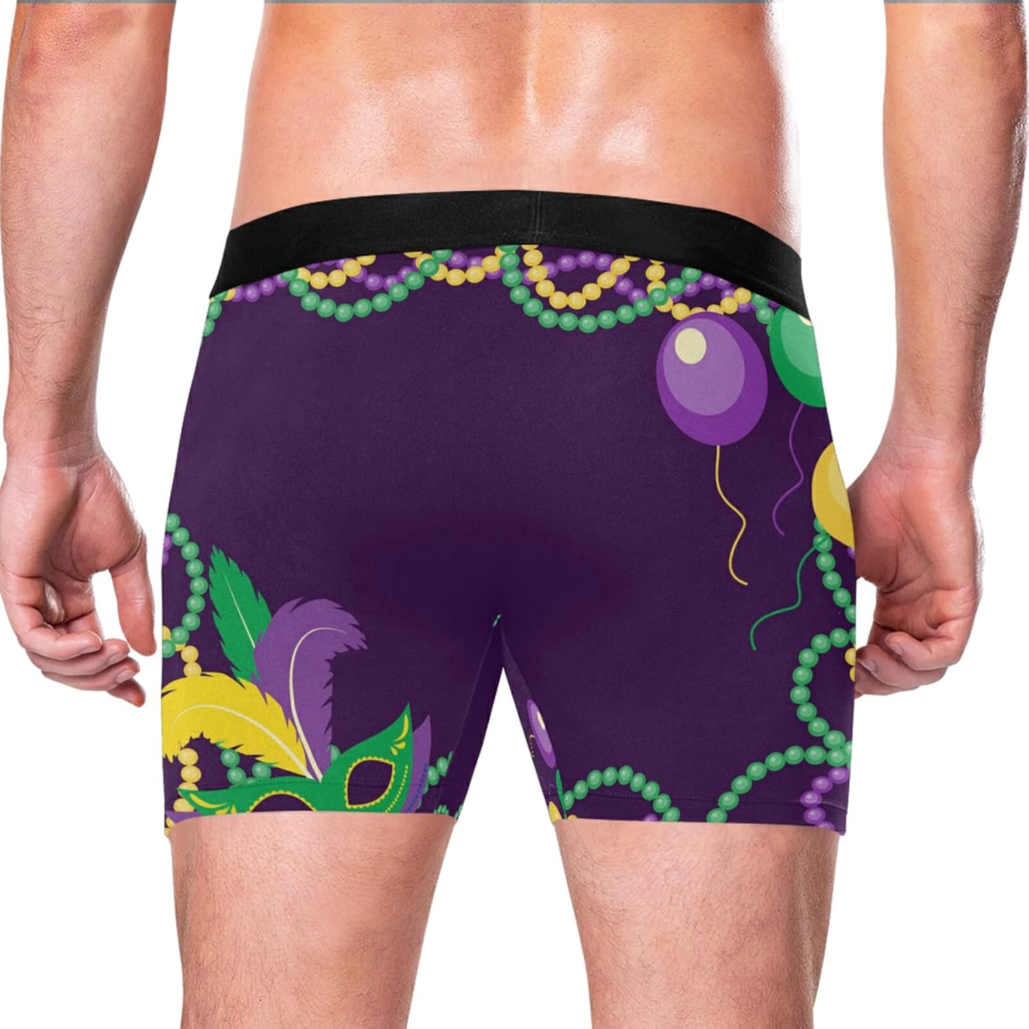 Amazon.com: Vnurnrn Mardi Gras Mask Beads Balloon Men's Underwear Boxer  Briefs S-XXL : Clothing, Shoes & Jewelry