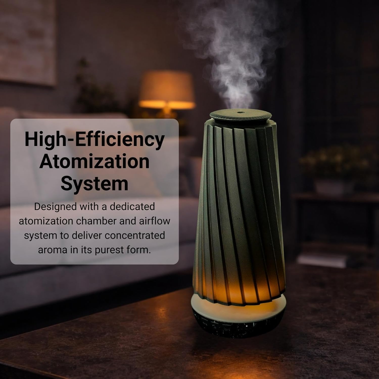 Black Pearl Smart Aroma Machine with Timer - Waterless Fragrance Oil Diffuser 100ml, Bluetooth and Manual Control, Whisper Quiet Operation, Rechargeable for Home, Office, Spa, and Hotel