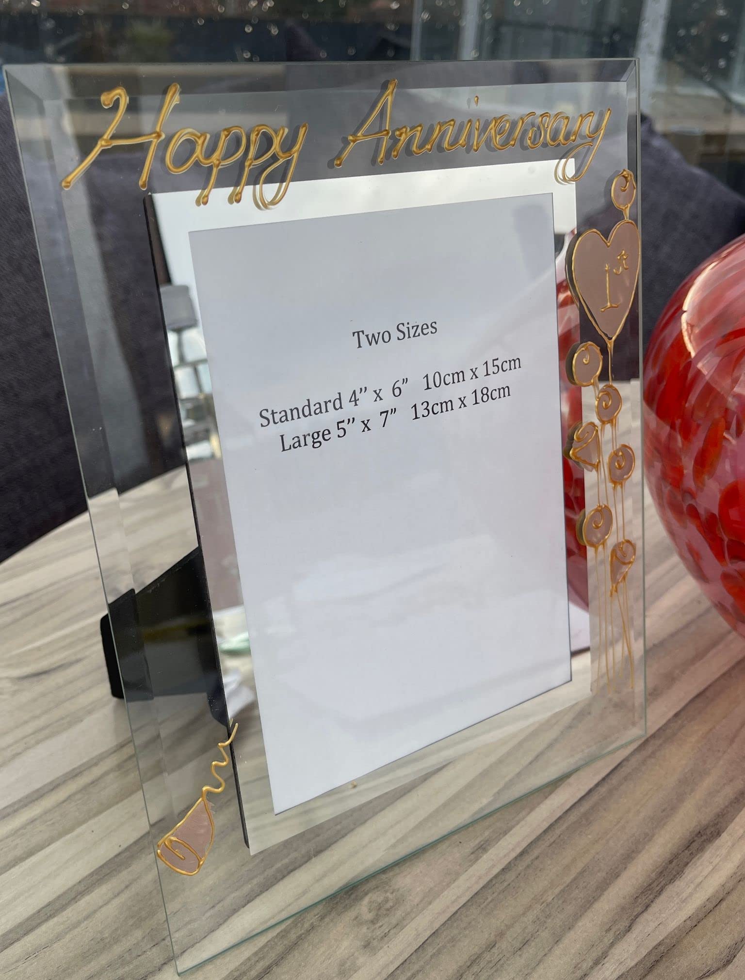 Dreamair Non Personalised Portrait 1St Wedding Paper Anniversary Photo Frame (P) Flower