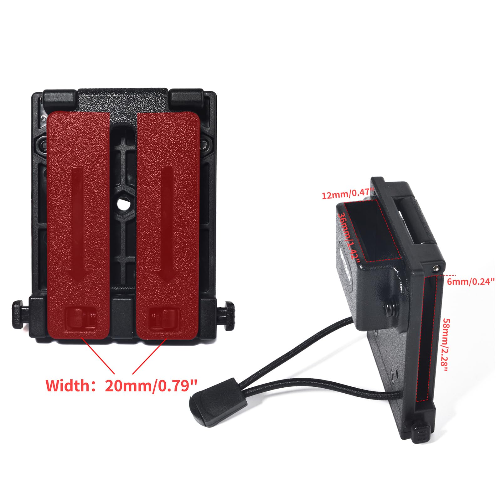 Support Talkie Walkie Tactique avec Molle pour Ceinture, Porte-Radio Pratique pour Radio Bidirectionnelle et Micro Radio