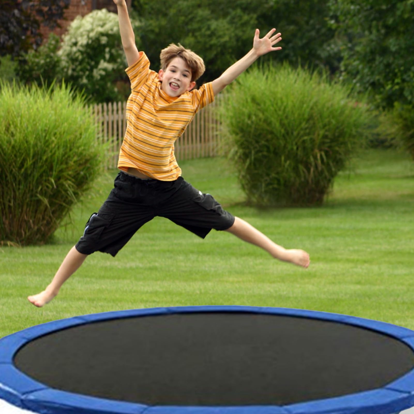 Trampoline Safety Pad - Waterproof Edge Cover for Springs, Protective Mat | Outdoor Trampoline Accessories for Backyard, Family Use, No Pole Holes Design, Soft Cushion for Jumpers