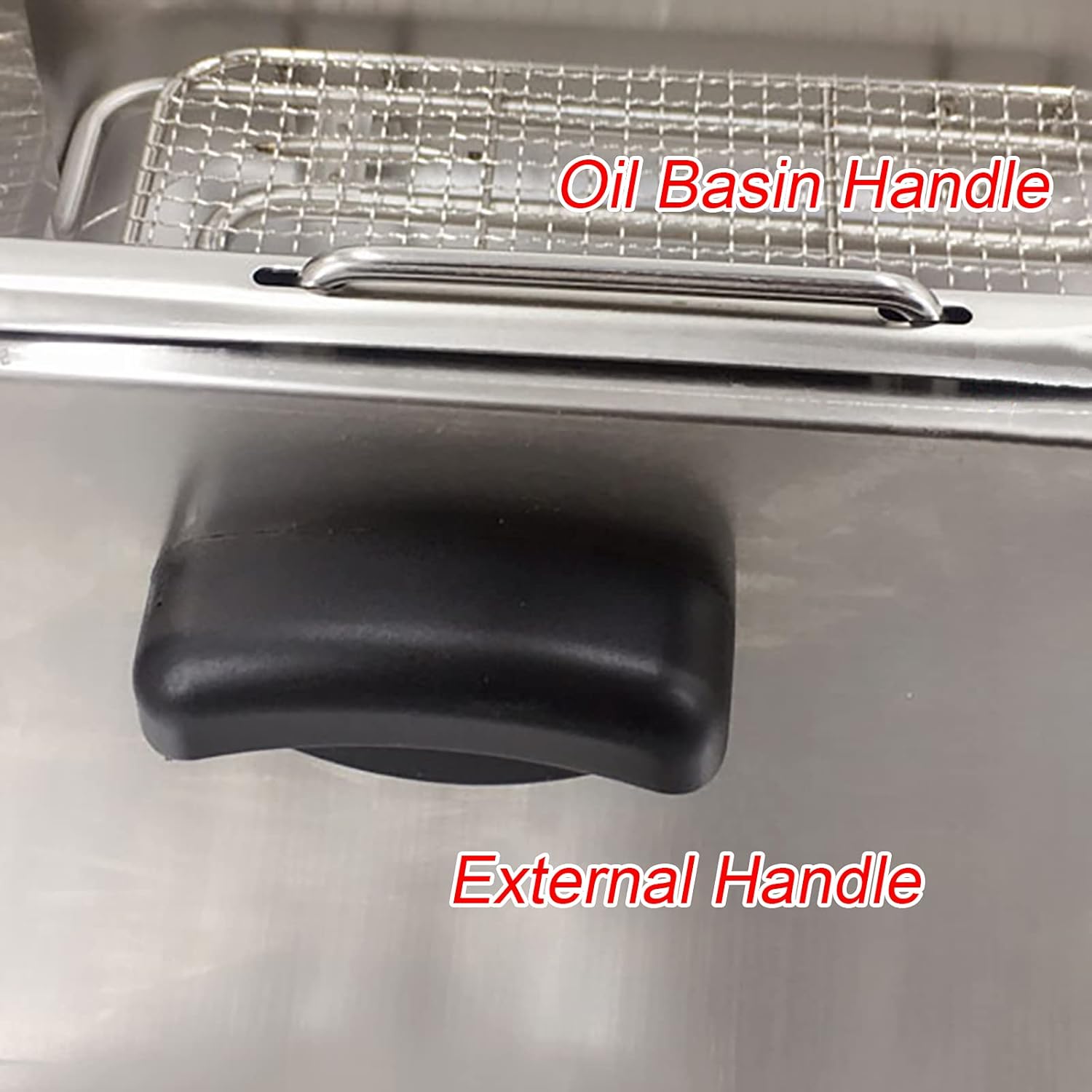 Commercial Fryer Stainless Steel Countertop with Temperature Control Large Capacity Electric Fryer for Home Kitchen Restaurant(16L)