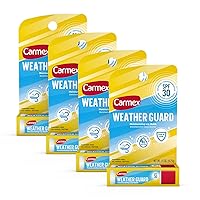 Vista 1 de Carmex Weather Guard - Bálsamo labial hidratante en barra, protector solar SPF 30 de amplio espectro, 4 unidades (4 paquetes de 1)