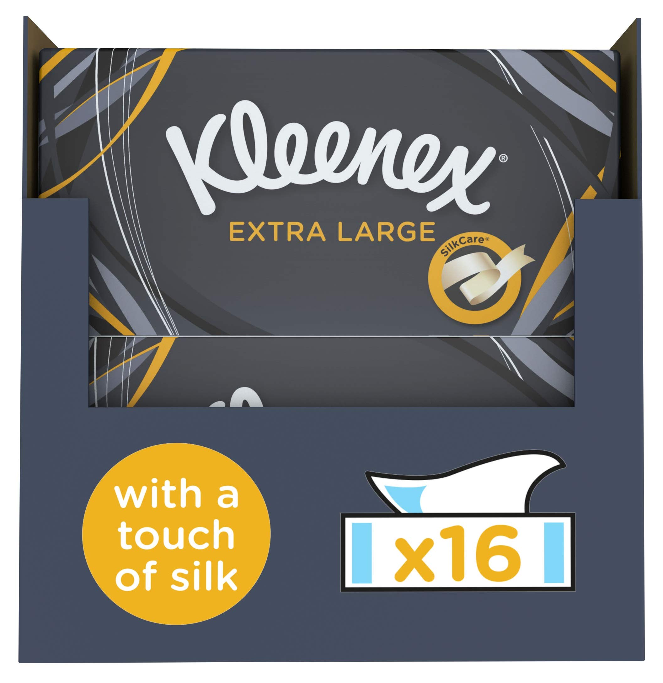 Kleenex Extra Large Facial Tissues, 100 Recyclable Packaging, 16