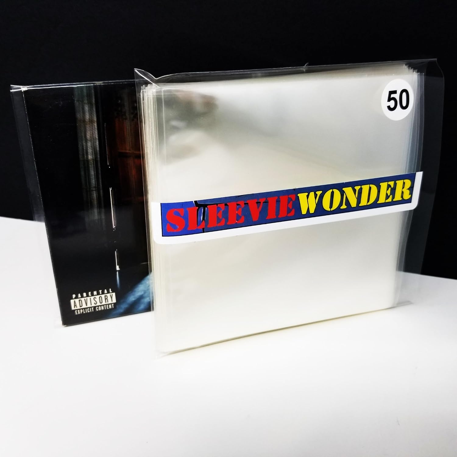 50 Digipak CD Sleeves - 2mil No Flap Polypropylene Plastic - Clear Outer - Side Load Open Spine Custom Fit Poly (+1 Free Dj Sticker)