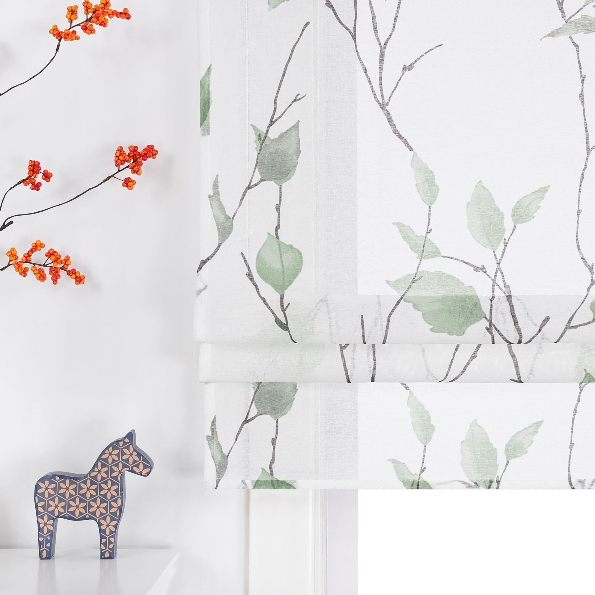 Joyswahl Estor con trabillas, estilo rústico, color verde, 140 x 140 cm