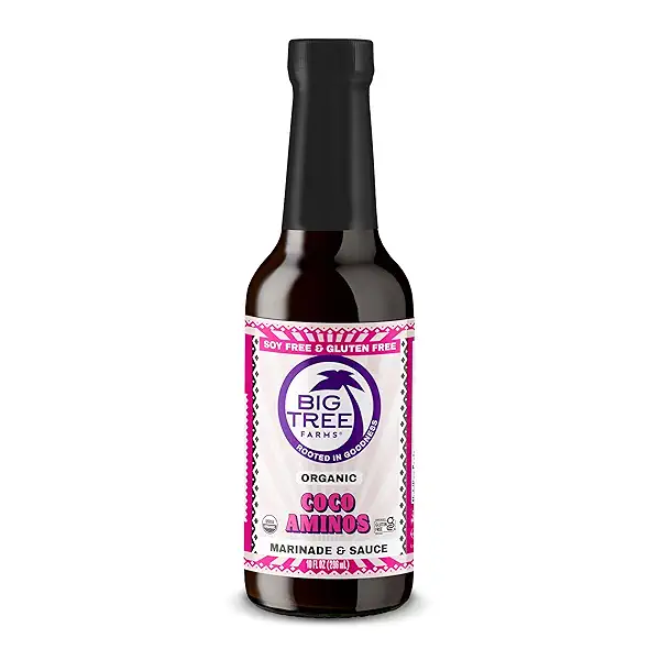 Big Tree Farms Organic Coco Aminos - Liquid Coconut Aminos, Soy-Free Sauce, Low Sodium, Soy Alternative, Gluten Free, Kosher, Warmly Umami, Marinade & Sauce, Non-GMO - Original, 10 Fl Oz (Pack of 1) 1