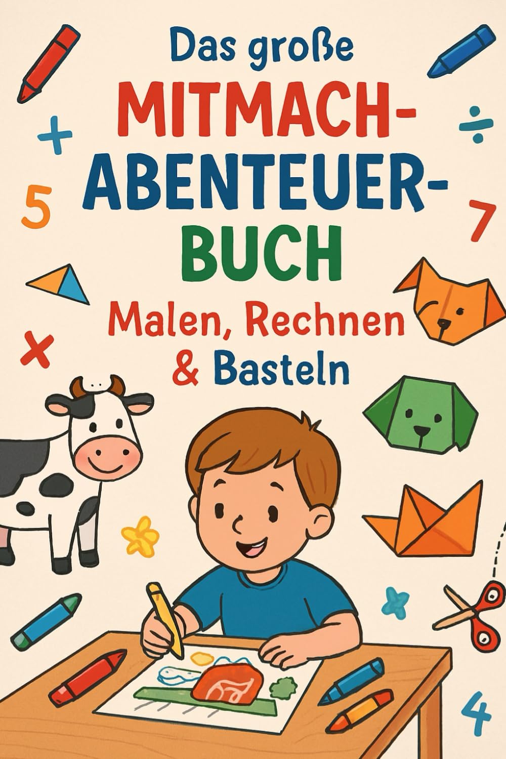 Das große Mitmach‑Abenteuer‑Taschenbuch: Malen, Rechnen & Basteln: Ausmalbilder, Rechenaufgaben, Bastelvorlagen – das kreative Lernbuch für Vorschule & Grundschule und kleine Entdecker