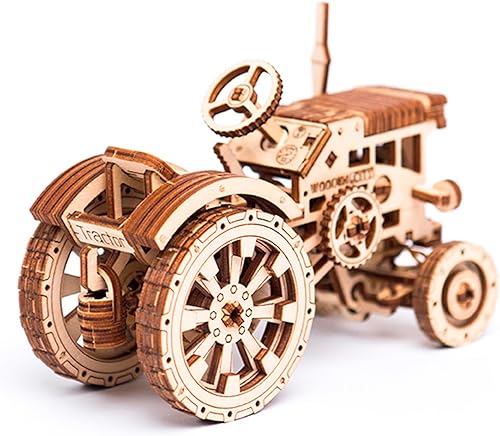 Miniatura 8 de WOODEN.CITY Kit de rompecabezas de madera 3D Tractor - Modelo mecánico de tractor agrícola para adultos y adolescentes, kit de bricolaje de 148