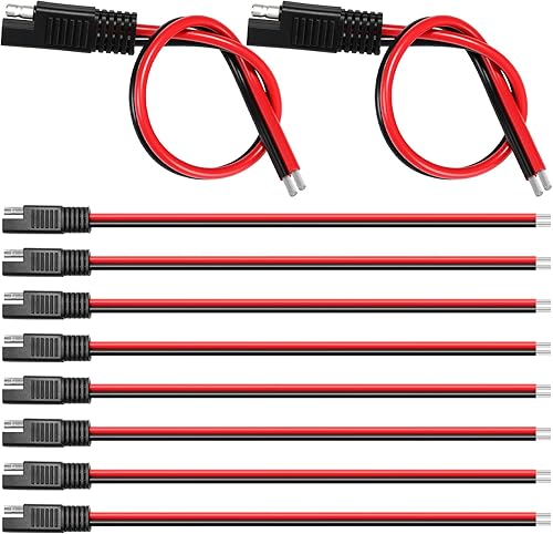 Miniatura 8 de Frienda Cable de conectores de 14 AWG compatible con SAE de 11.8 pulgadas, 2 pines, enchufe único, desconexión, cable de extensión automotriz para