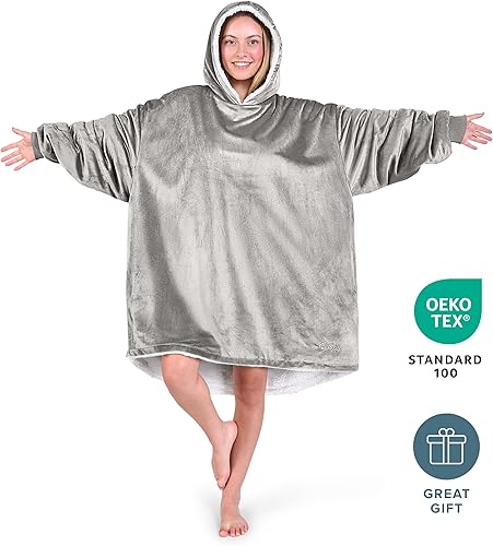 Miniatura 4 de Bare Home B-Cozy - Manta con capucha, para llevar puesta, suave, afelpada, de sherpa, cálida, acogedora, de gran tamaño, disponible en tamaños para