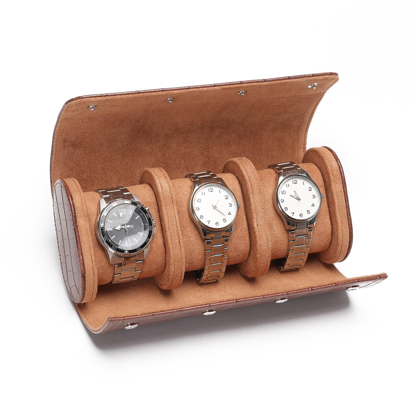 Msioytog 1/2 / 3 Slot Watch Roll Case Classical Watch Display Box Scratchproof Holder Men ' s Case
