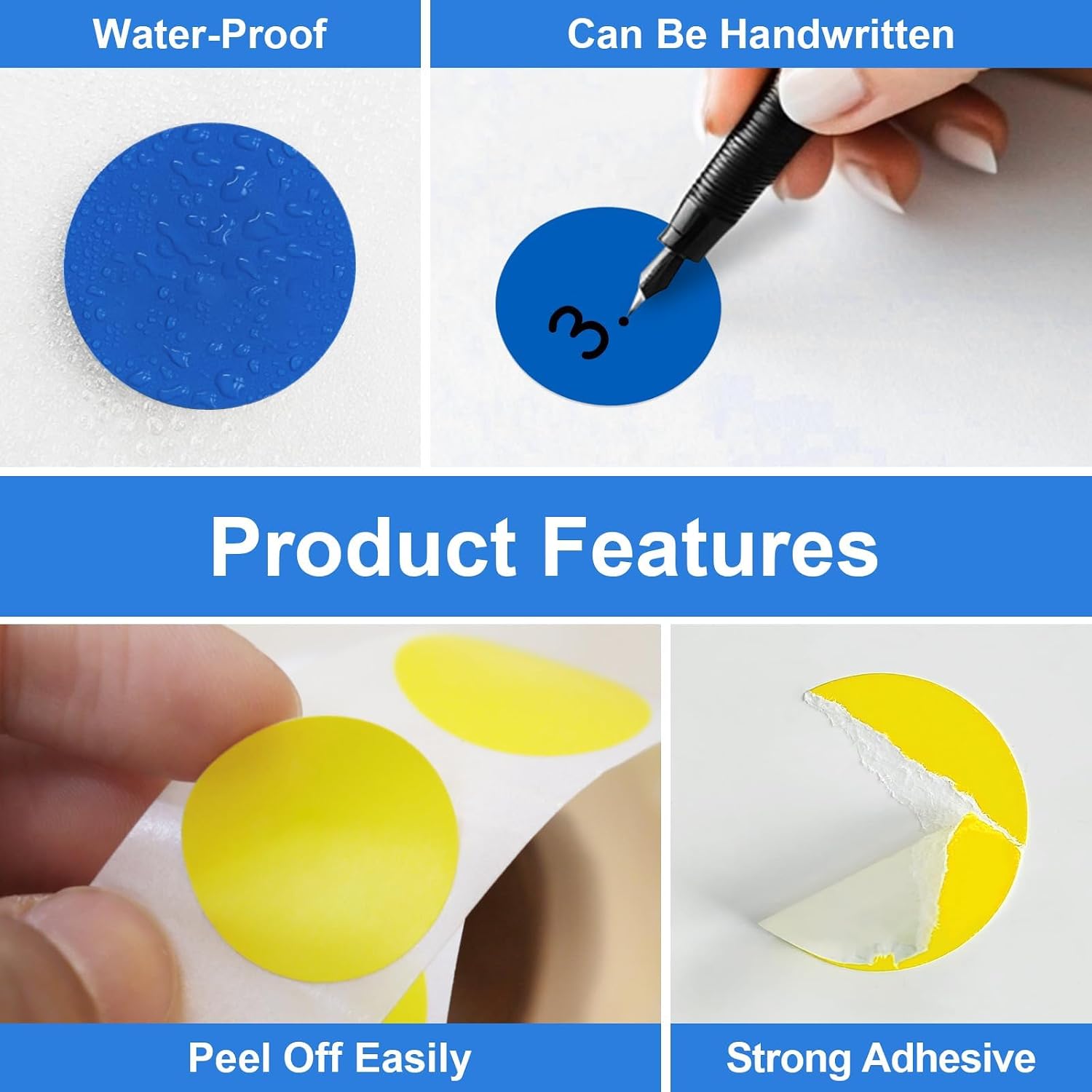 3/4" Round Color Coding Circle Dot Sticker Labels, 8 Colors image 4