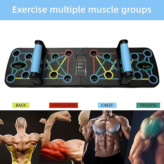 Busstier Multifunctional Foldable Push Up Board - Durable Sports Platform for Fitness and Fitness, Easy Portable Push Up Tool