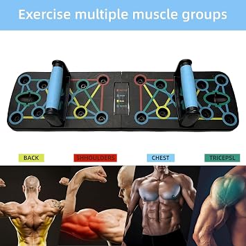 Busstier Multifunctional Foldable Push Up Board - Durable Sports Platform for Fitness and Fitness, Easy Portable Push Up Tool