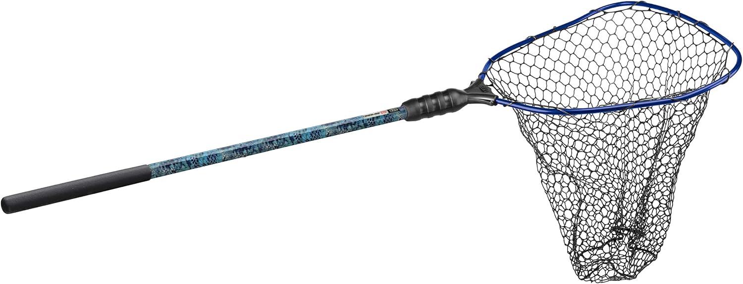 Ego S1 Slider Fishing Net, Ultimate Fishermen’s Tool Fixed Handle, Replaceable Head, Salt & Freshwater, 31" Handle, Large 19x21 Inch Hoop