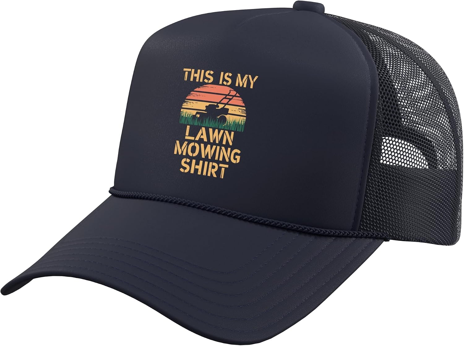 This is My Lawn Mowing Shirt Lawn Mower Lawn Care Gardening Trucker Hat with Adjustable Mesh Back