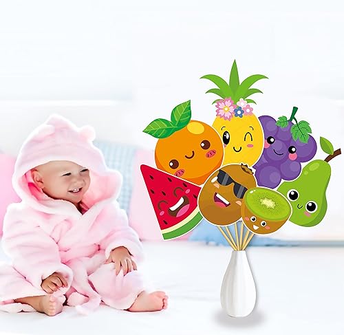Miniatura 8 de Tutti Frutti Centros de mesa de fiesta, 24 piezas, decoración de mesa de frutas de verano para tutti con temática de frutas tropicales frutales para
