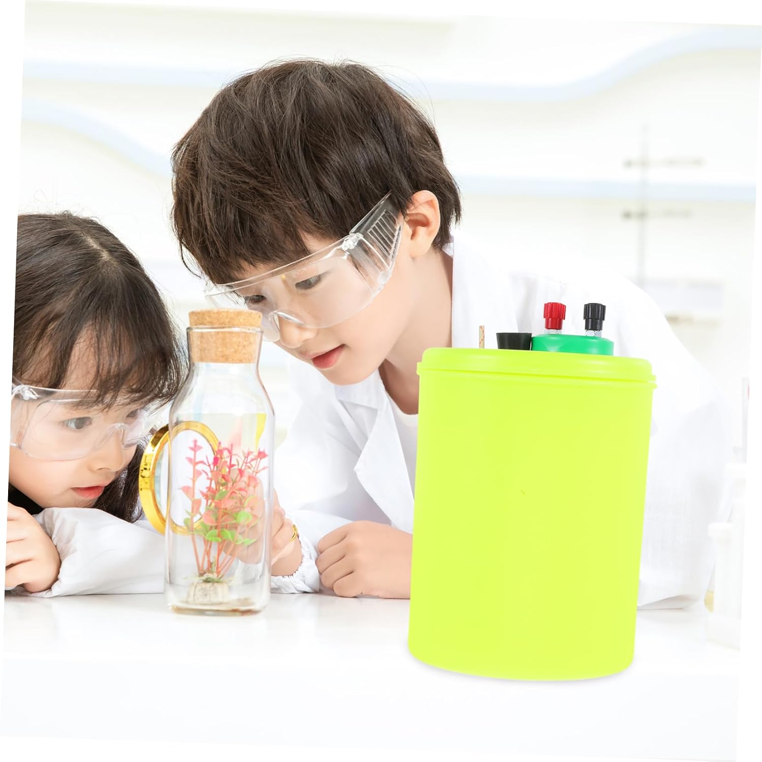 Educational Electric Calorimeter for Thermal Energy Measurement Double Wall Design for School Physics Lab Light Green Teaching Instrument for Reliable