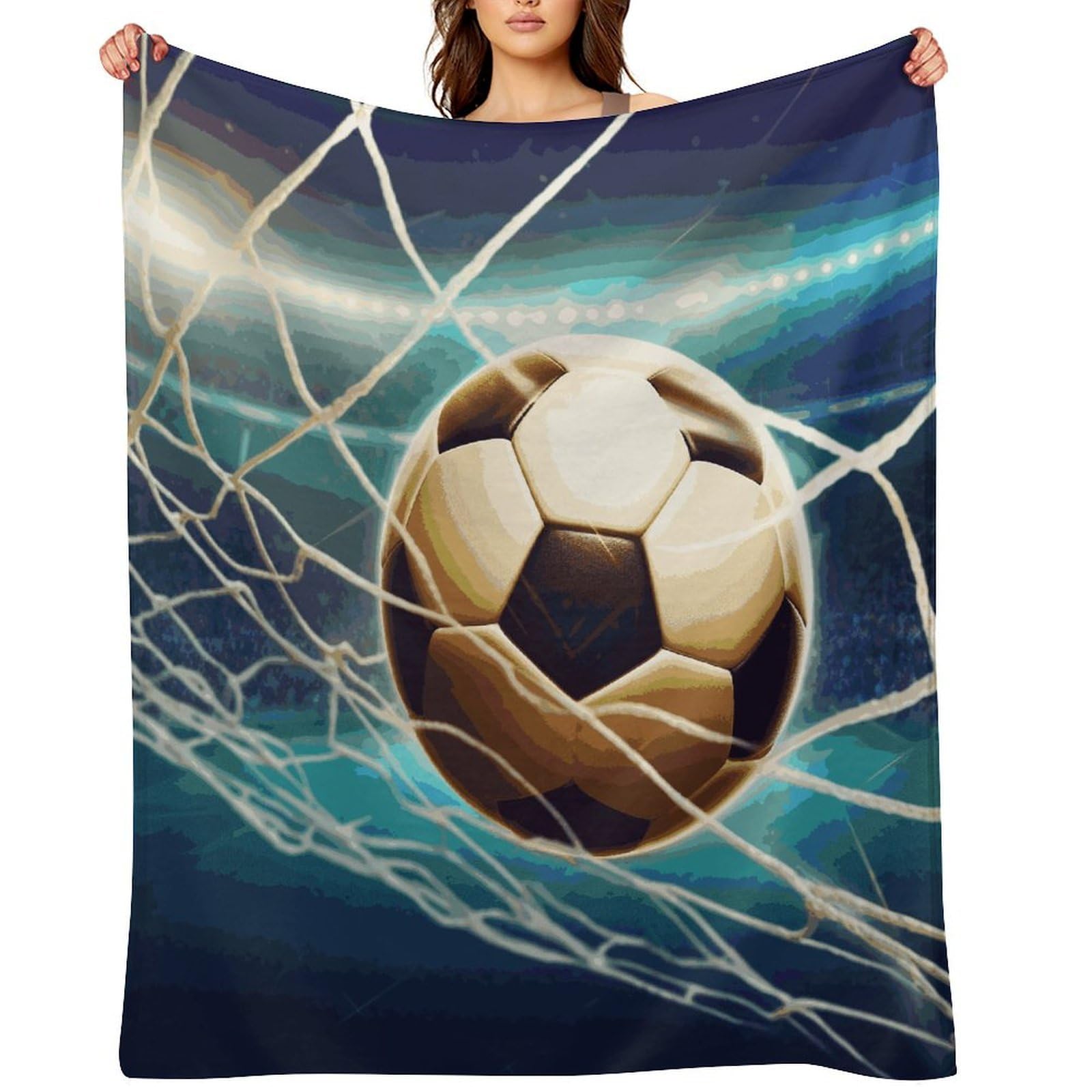Fekiloot Style Goal Soccer Throw Blankets Camping Blanket60 X80