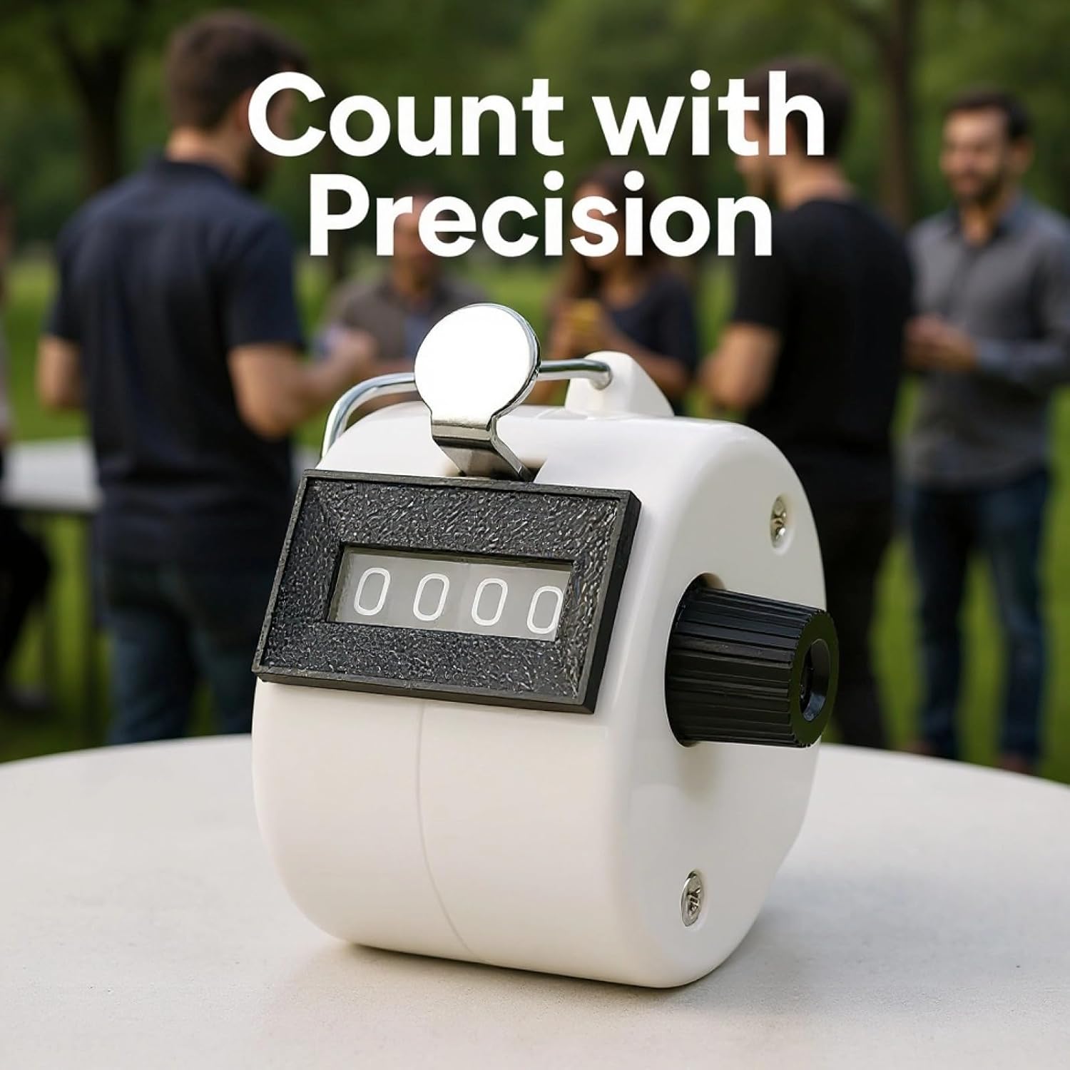 24 Pcs White Hand Tally Counters, Manual Mechanical Lap Counter Clickers, 1.93 X 1.7 X 1.3 in, for Sports Events Knitting