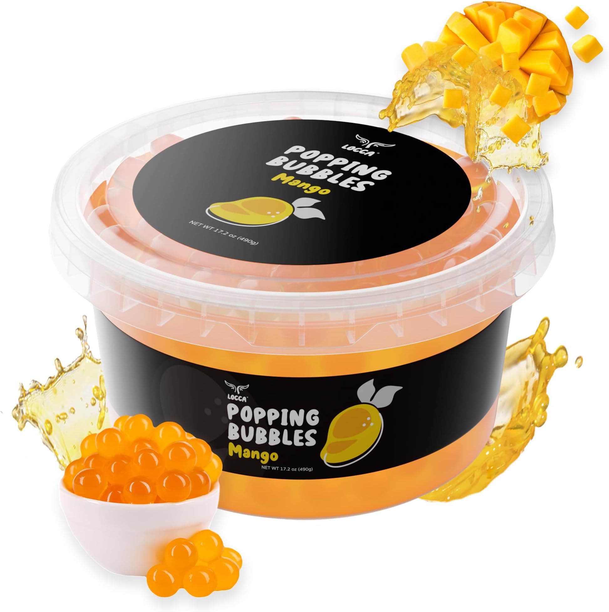 Amazon.com : Mayde Bursting Popping Boba Pearls, Strawberry, Mango ...